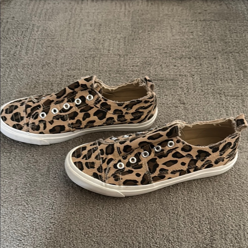 Leopard Print Corkys Canvas Sneakers - Picture 2 of 5